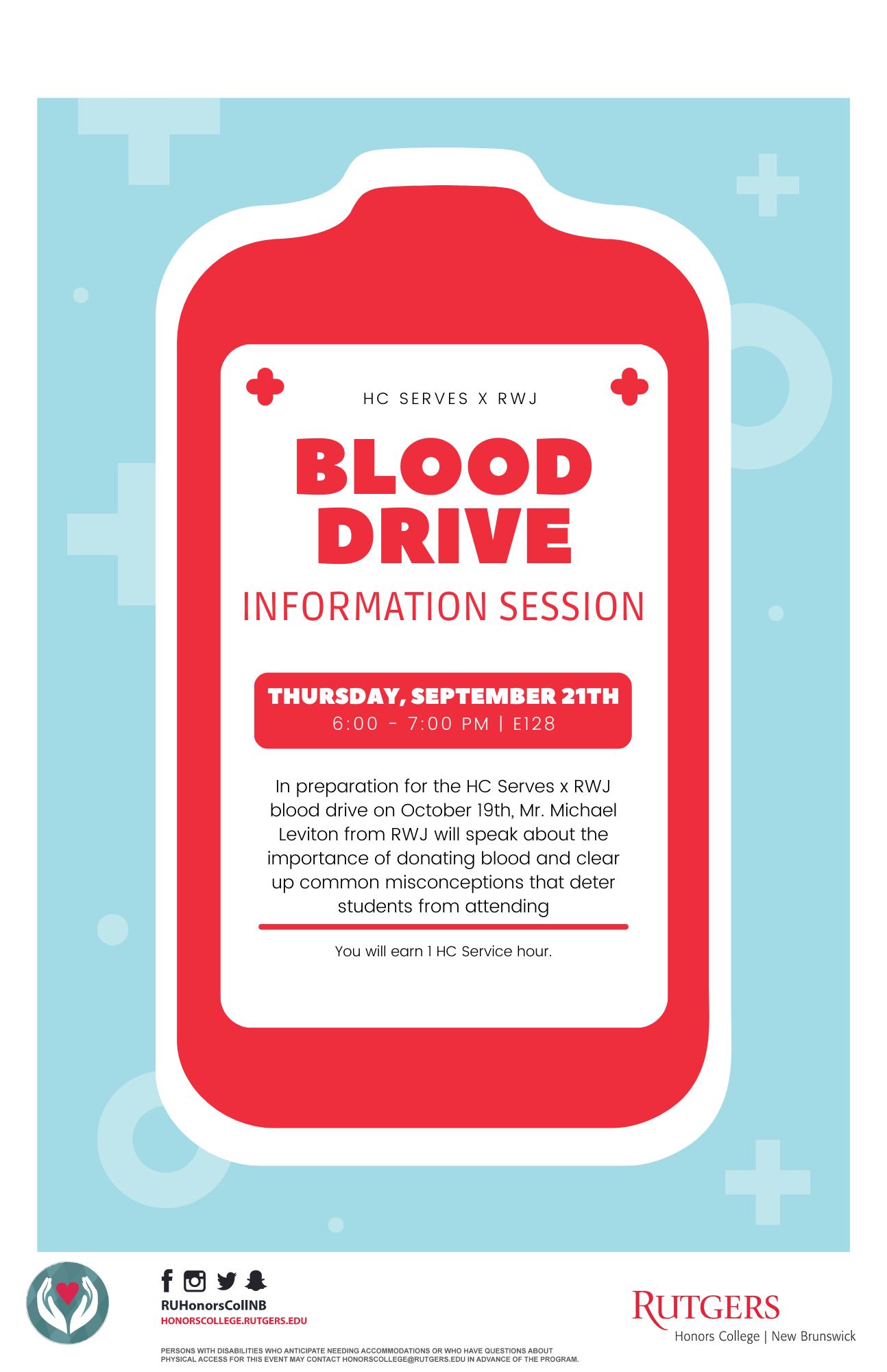 Blood Drive Info Session Flyer