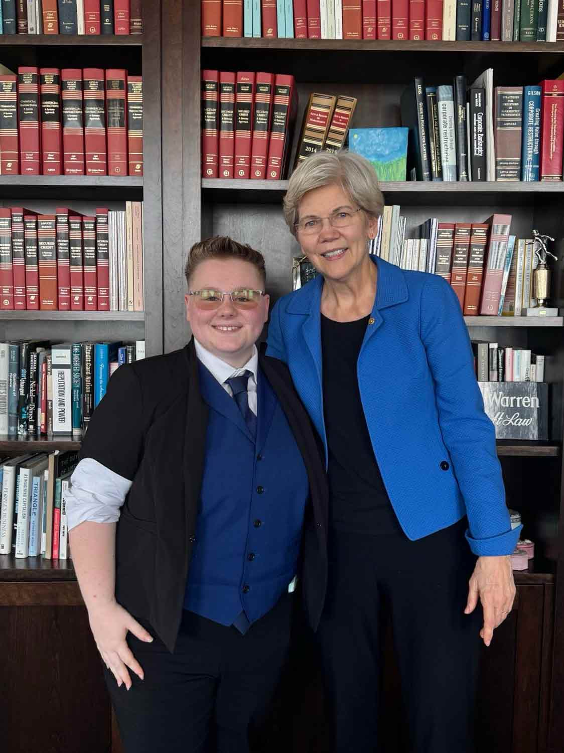 Photo of Rachel with Sen. Elizabeth Warren