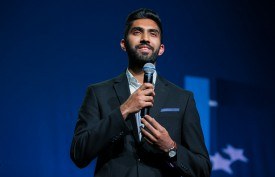 Akshay at the Clinton Global Initiative University in Chicago