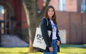 Emma Brogi with bag