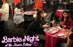 Honors College Students at Barbie Night Event